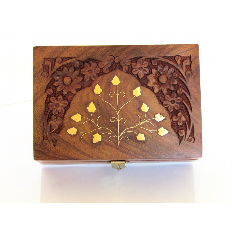 wooden lockable jewellery box