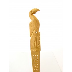 Letter Opener - Vintage hand carved wooden bird carving