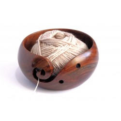 Wooden Yarn Bowl - 6" X 3"