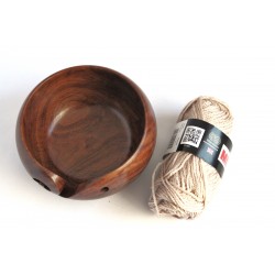 Wooden Yarn Bowl - 6" X 3"