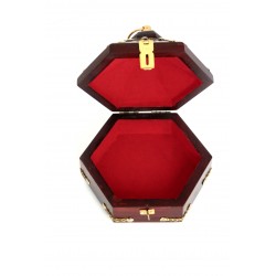 Hexagonal Wooden Jewellery Box