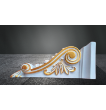 Highly Detailed Gold painted Polyurethane Corbels for home decoration