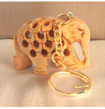 Wooden lattice Style carved Key Chain